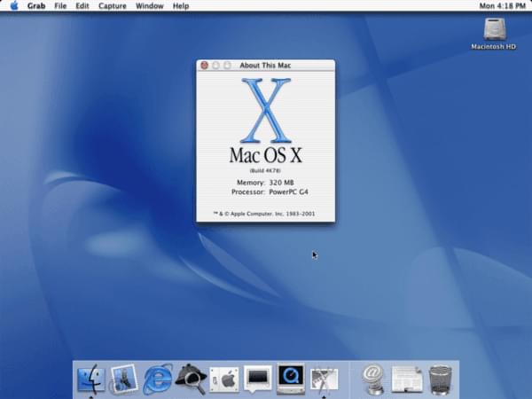 Mac OS X 10.0 桌面 