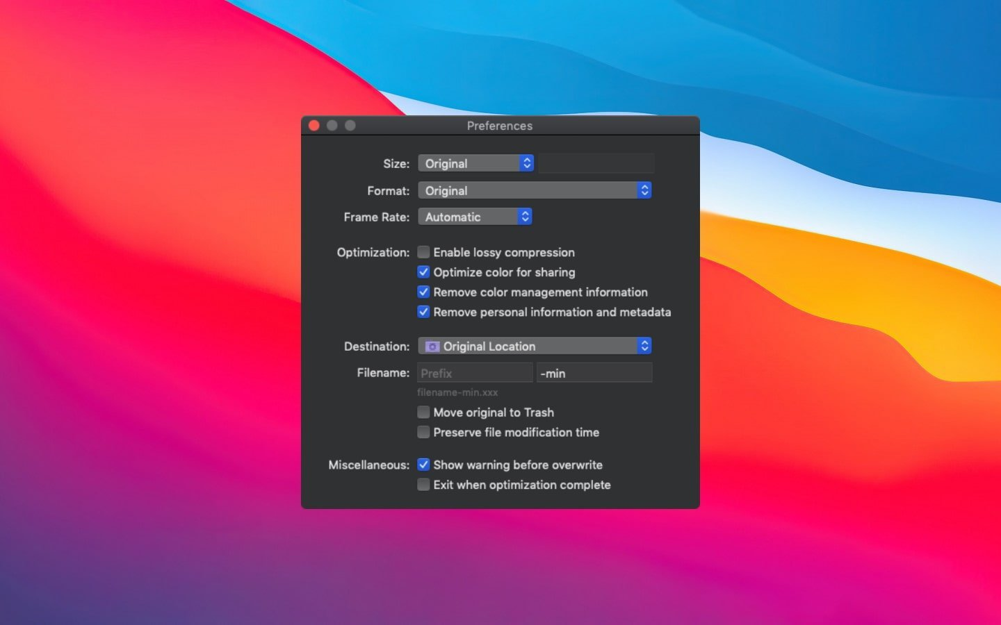 Optimage 专为 Mac 设计的图像压缩优化软件