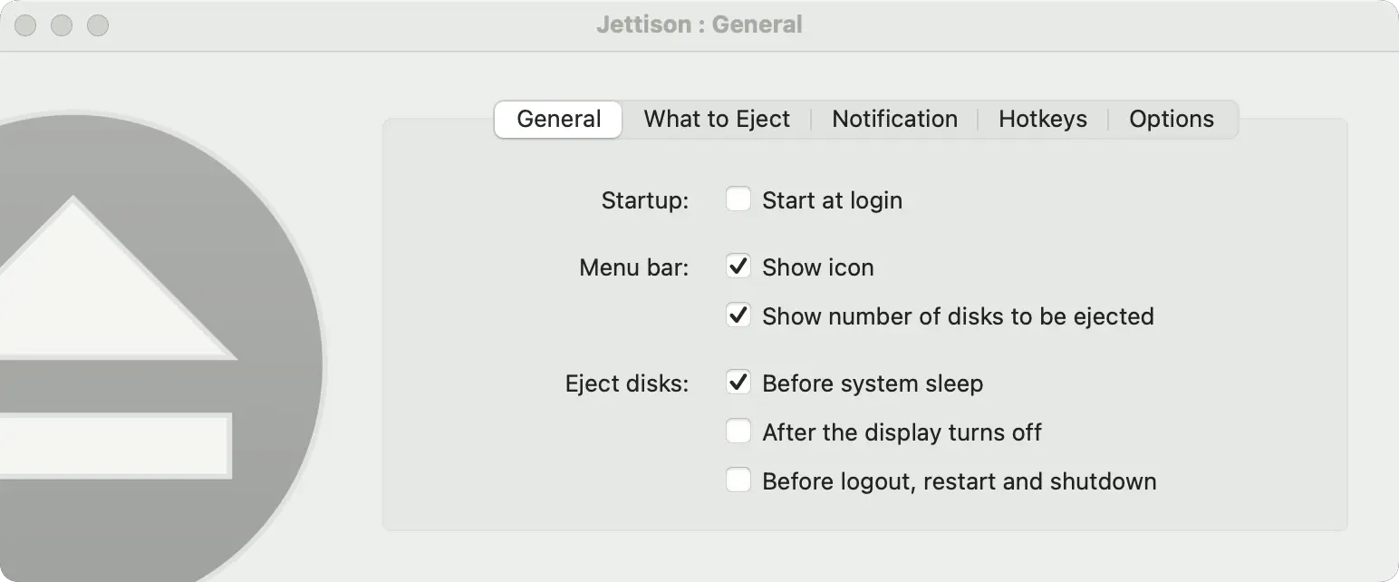 Jettison  - macOS 最佳外部磁盘自动卸载工具