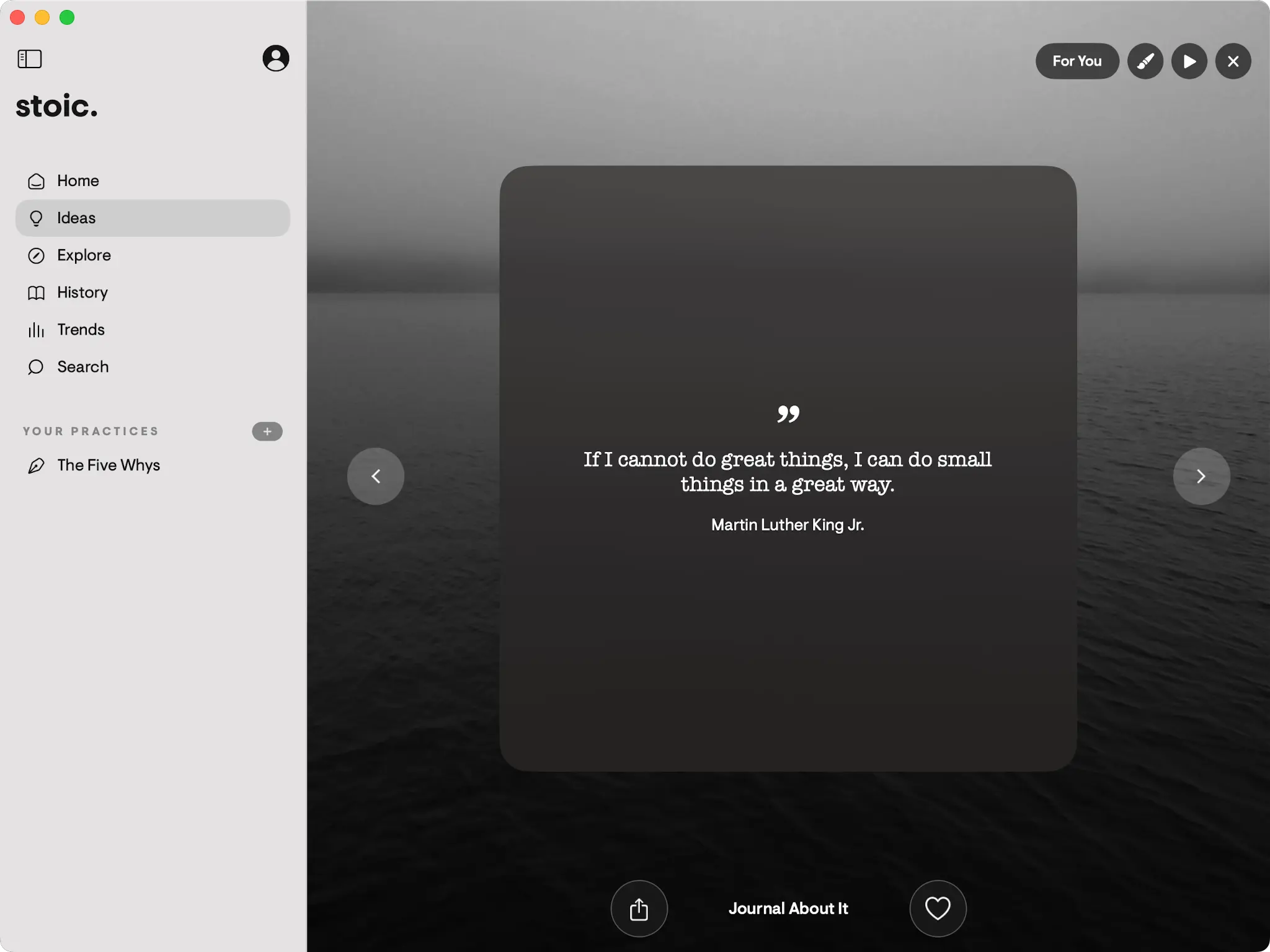 Stoic Mac 日记 App - 引导式反思工具与心理健康追踪