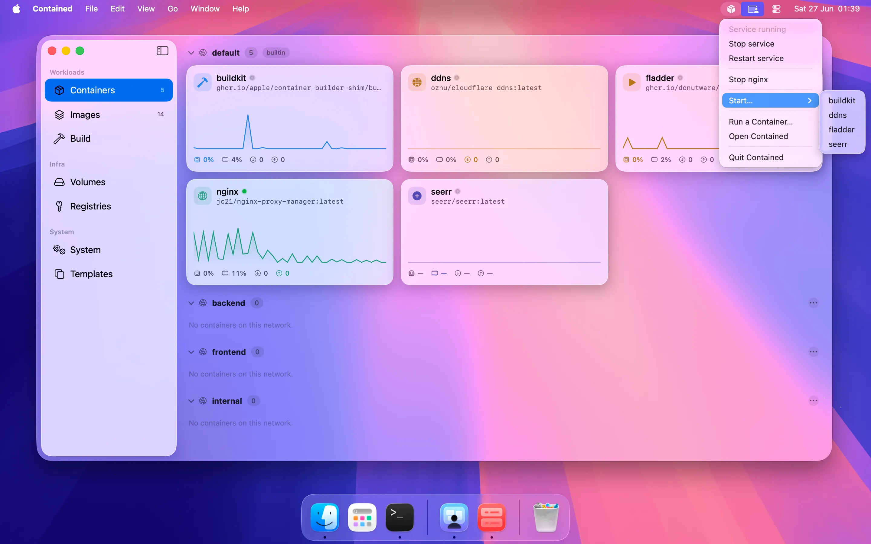 contained 可视化管理 Apple container Linux 容器